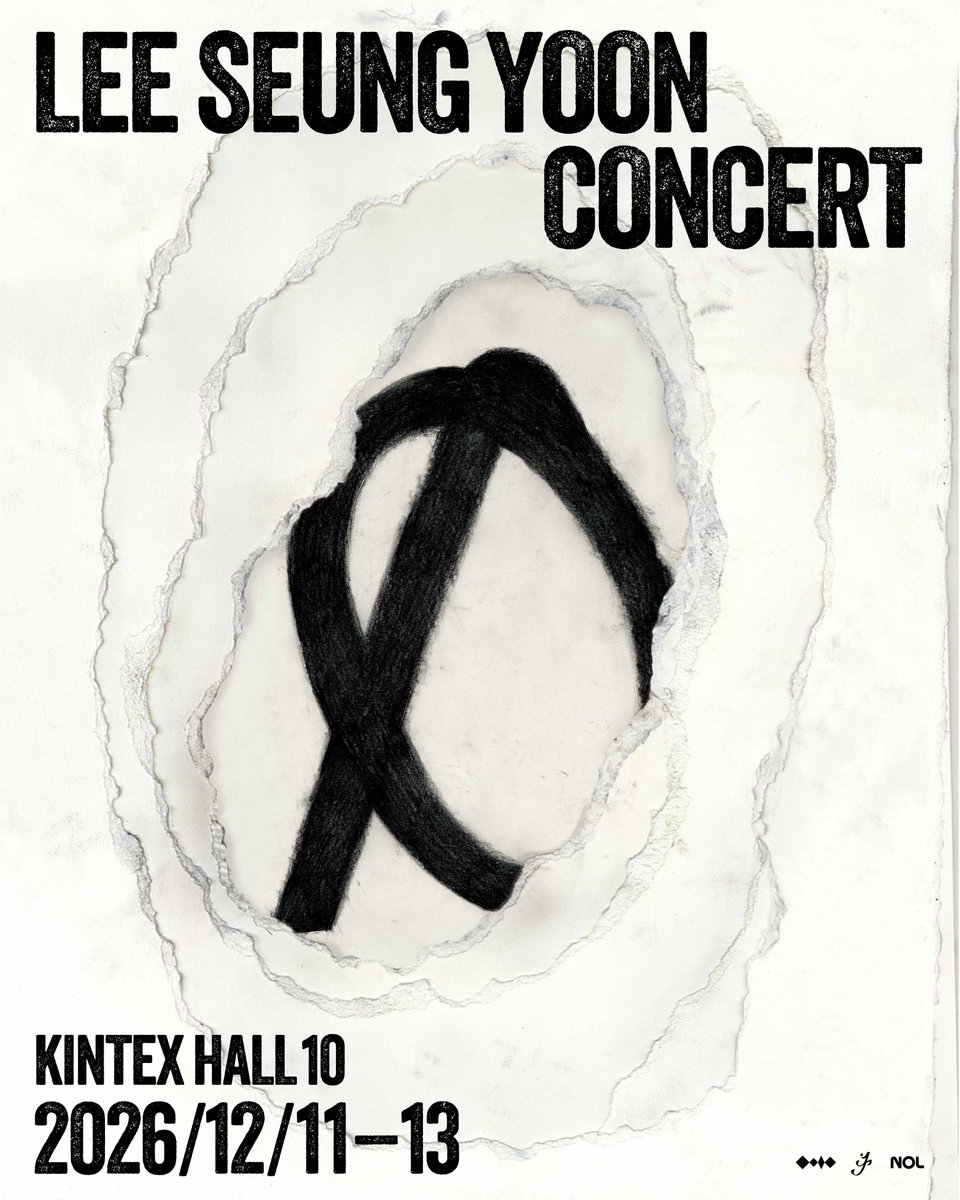 archive_Yoony's tweet photo. 2026 LEE SEUNG YOON CONCERT [0]

Date.
→ 2026. 12. 11(Fri) 7:30PM
→ 2026. 12. 12(Sat) 6PM
→ 2026. 12. 13(Sun) 5PM

Venue.
→ KINTEX HALL 10

Ticket Open.
✓ 10. 30(Fri) 7PM @ NOL티켓

MD Info.
→ Coming Soon