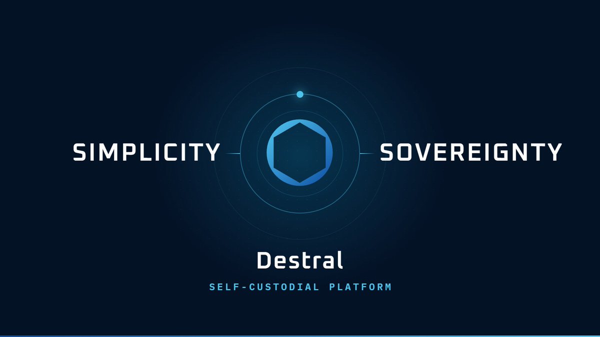 destral_off's tweet photo. Destral is an all in one self-custodial platform.

Crypto makes you choose: the simplicity of a centralised service, or the
sovereignty of your own keys.

We refuse. An account, yours, and everything you do from it: deposit,
allocate to the vaults, stake, refer, withdraw. https://t.co/uNUXABtI8P