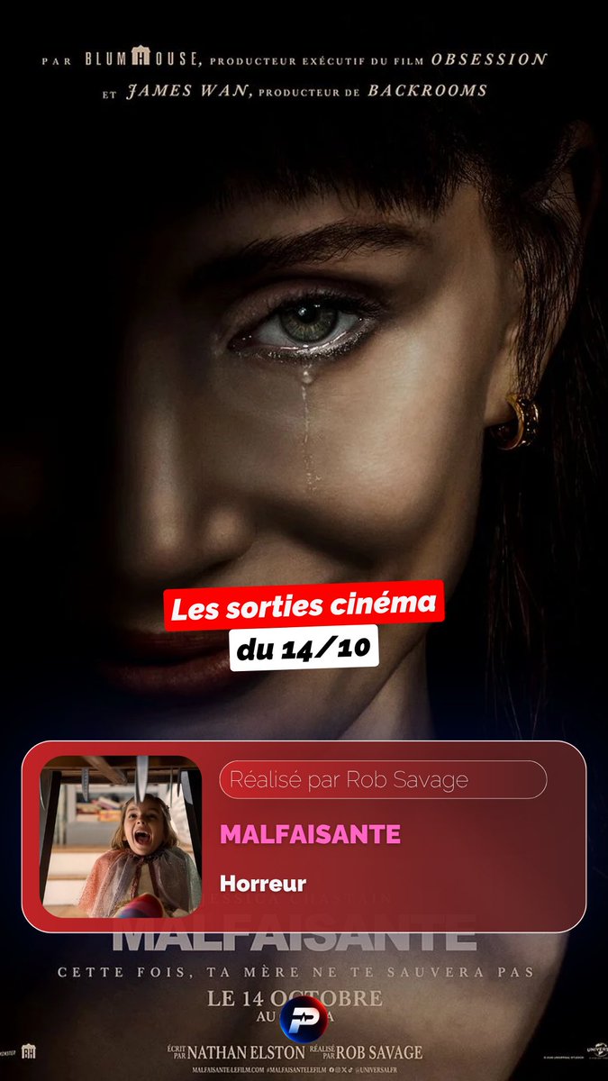 PulseFr_'s tweet photo. 🎬🇫🇷 Les sorties cinéma de cette semaine (14/10) 

Malfaisante  
Englouti 
Les Misérables 
Street Fighter
Le Corset
Mochy
Minotaure https://t.co/4KVse7etTc