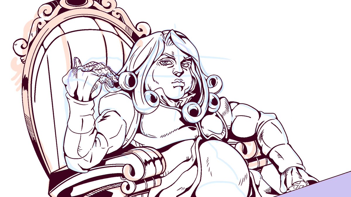 Vampiro_Feo's tweet photo. Line work #jojo_anime #SBR https://t.co/GxvIDomBaJ