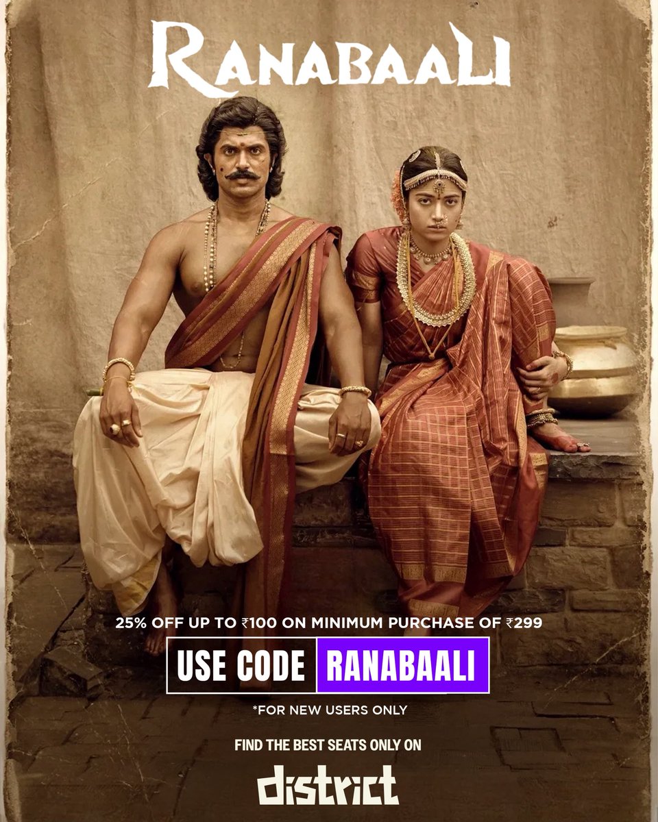 ursmohan_kumar's tweet photo. 🎟️🔥 Giveaway Alert!

🎁 Win ₹200 worth Coupon for #Ranabaali! ❤️‍🔥

🎫 Coupons can be used to book movie tickets anywhere in India via @District_SS 🇮🇳

✅ RT
✅ Follow @ursmohan_kumar
✅ Comment below

Good luck, everyone! 🍀🔥

#Ranabaali #Giveaway #DistrictApp https://t.co/ghdDiPOGJc