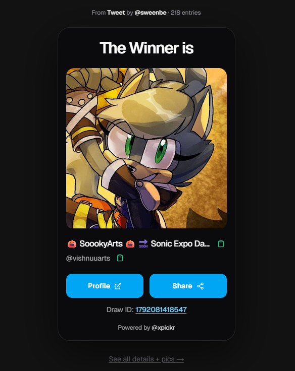 sweenbe's tweet photo. The winner is @vishnuuarts !! To claim your prize, send me a DM in the next few days, and we'll figure out how to get it to you 🥹

Thank you very much to everyone for participating 🎈🎂 https://t.co/wVivqqye5C