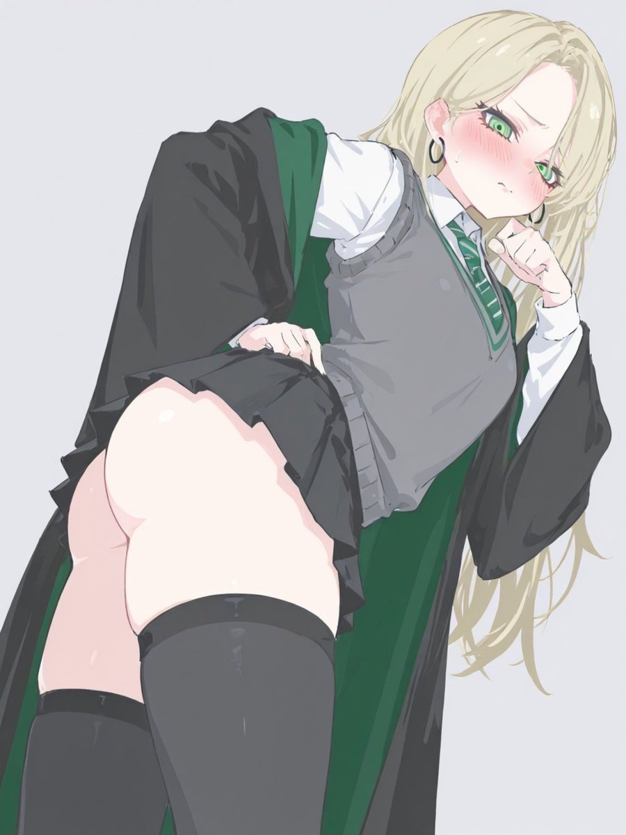 Haoruuuuf's tweet photo. P-Potter don't look at me like that!! I'm shy >///< #Malfoyd #anime #girls https://t.co/DLd6Ea9aho