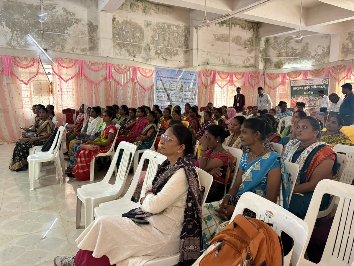 mssrf's tweet photo. On the occasion of the International Day of Rural Women, MSSRF organised an awareness meeting in Dhanora, Gadchiroli, to highlight the importance of the Women Farmer Certificate (WFC) under the Women Farmer’s Empowerment Act in recognising their contributions to agriculture and improving their access to government schemes and benefits.

The meeting brought together agriculture officials and rural development stakeholders to raise awareness, address misconceptions and encourage more women to apply for the certificate.