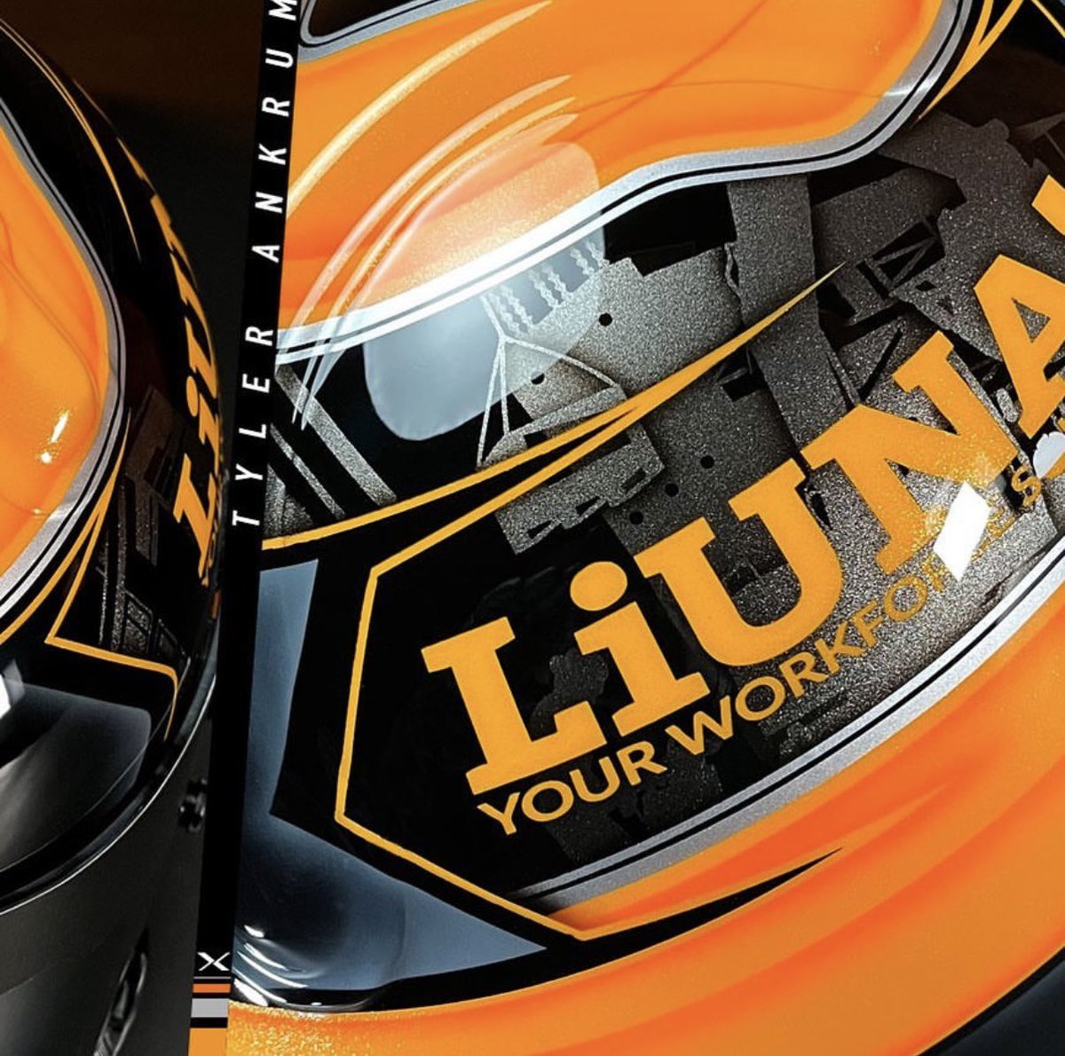 OffAxisPaint's tweet photo. 2023 is calling for Tyler Ankrum! 
🏎️  @tylerankrum58 
👨🏻‍🎨 @mwsauers 
🪖 @araiamericas 
#nascar #workplace #teamoffaxis #offaxispaint #liuna https://t.co/5NLGEjrJDM