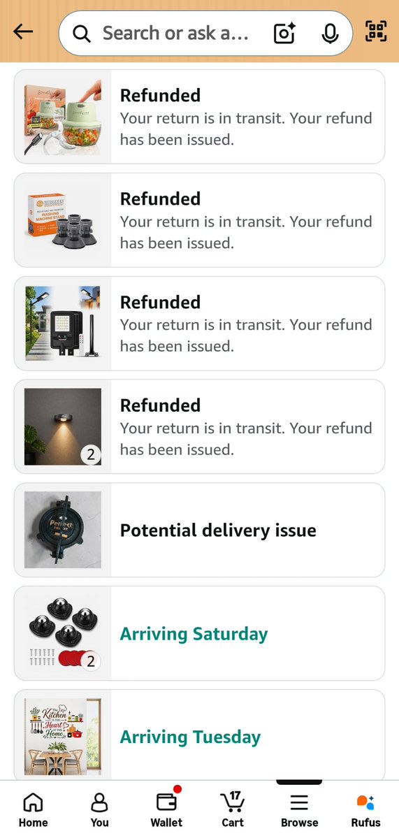 babu_sivaaa's tweet photo. @amazonIN I ordered few things in ongoing sale. But no response or  delivery attempted. All the products were in return status. This is realy scam that how come not even product will be delivered. If not able to handle why selling things. This is not first tims. Very worst. https://t.co/NejqVuaYwB