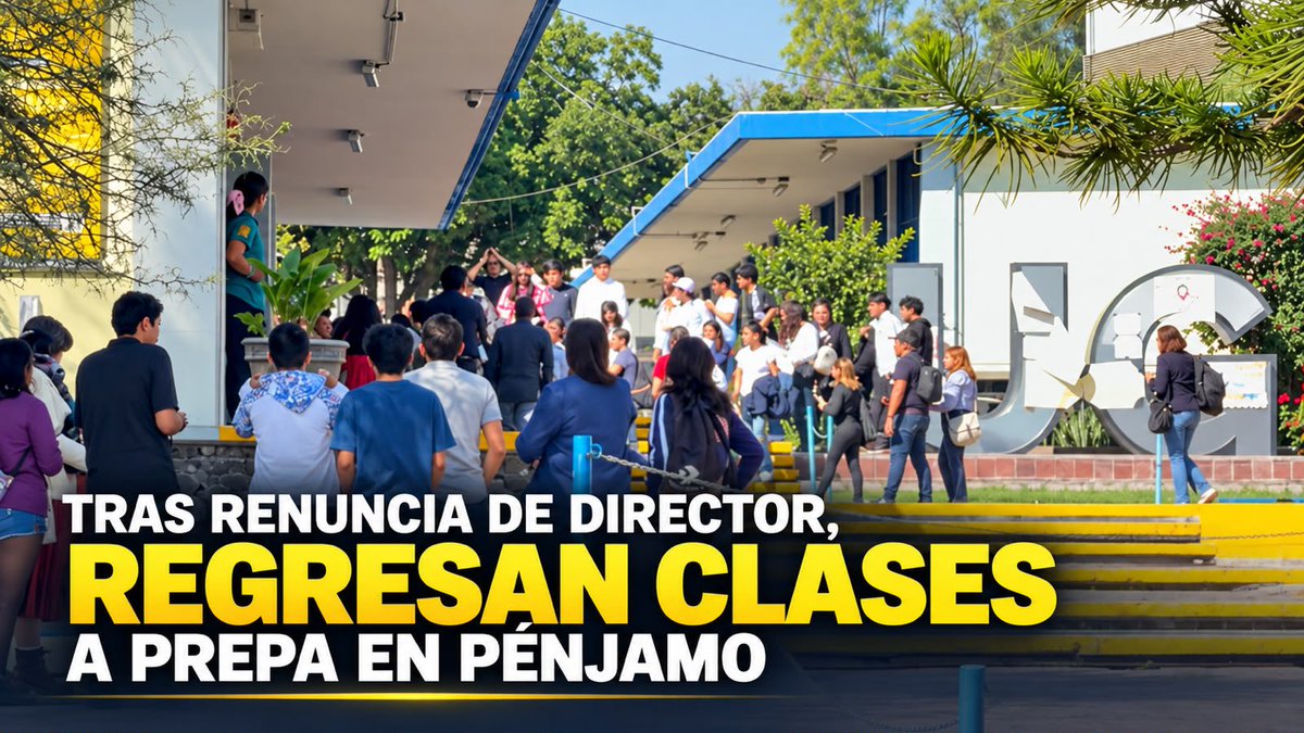 P_LiderNoticias's tweet photo. Tras protestas por presunto acoso y violencia, prepa de Pénjamo retoma clases tras renuncia de director Lee la nota completa👇🏼📲 https://t.co/V3OIVst9VL https://t.co/gMBXUT6n65