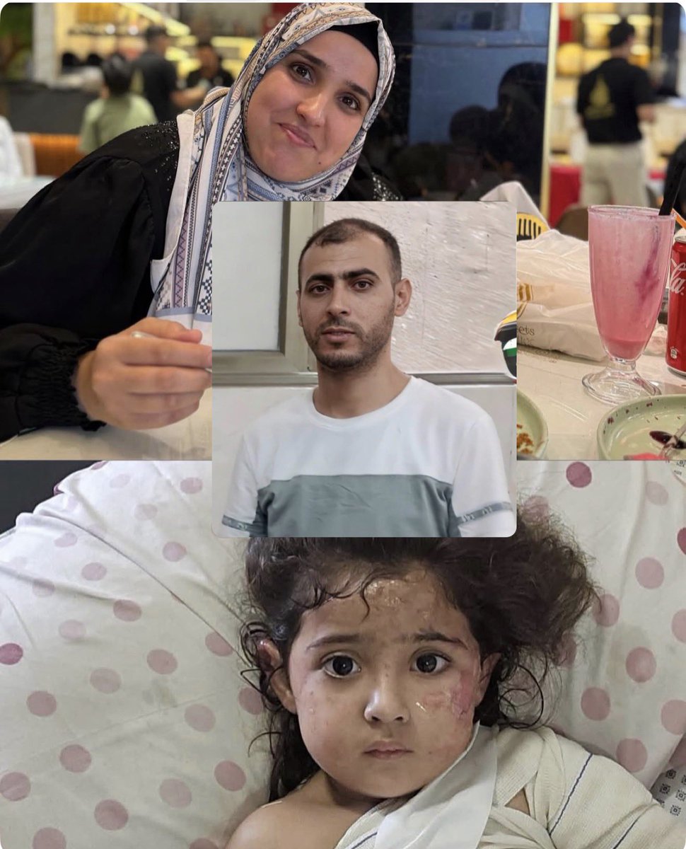MosabAbuToha's tweet photo. New information about Mariam and her family:

Mariam was born in February 2024. She came into this world without a father. Her father, Ahmad Mahmoud Ghanem, was slaughtered in an Israeli strike in November 2023, three months before she was born.

Now Mariam has lost her mother, too. Her mother, Reem Awad, was burned alive before her little daughter’s eyes in an Israeli strike.

Mariam survived, but she is suffering from third-degree burns.

Reem and Ahmad had waited four years to conceive Mariam. Four years of waiting and hoping to bring a child into this world.

Ahmad never lived to see his daughter’s face. Reem lived long enough to watch her little girl grow for two and a half years before she was burned alive in front of her.

Now Mariam is an orphan, fighting to survive her horrific burns.

I was able to confirm these heartbreaking details through at least two friends of Reem.