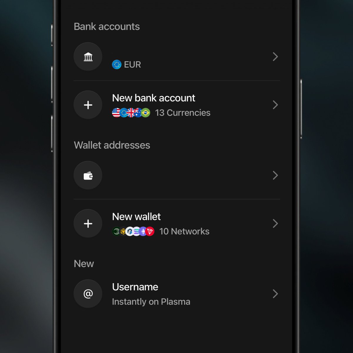 0xDani's tweet photo. Plasma One quietly added 2 major updates

Besides today's big announcement with Stripe, Plasma One added two more features I've written about before. Neither was officially announced

1. Passkeys support

You can now use Face ID or Touch ID to confirm actions in the app

2. Fiat currency transfers

Plasma One now lists 19 currencies for bank transfers in its documentation.

Full list of supported currencies:

- USD 
- EUR 
- GBP 
- MXN
- BRL 
- COP 
- CAD
- AUD 
- INR 
- PHP 
- IDR 
- MYR 
- THB 
- VND
- KRW 
- TRY 
- NGN
- ZAR
- KES

Availability depends on your country and verification status. Not all currencies are available to everyone

I personally have access to 13 out of 19 currencies

Now we're waiting for more crypto deposit options

And full Stripe integration, which will allow users to spend EUR directly without converting to USD or paying extra FX fees