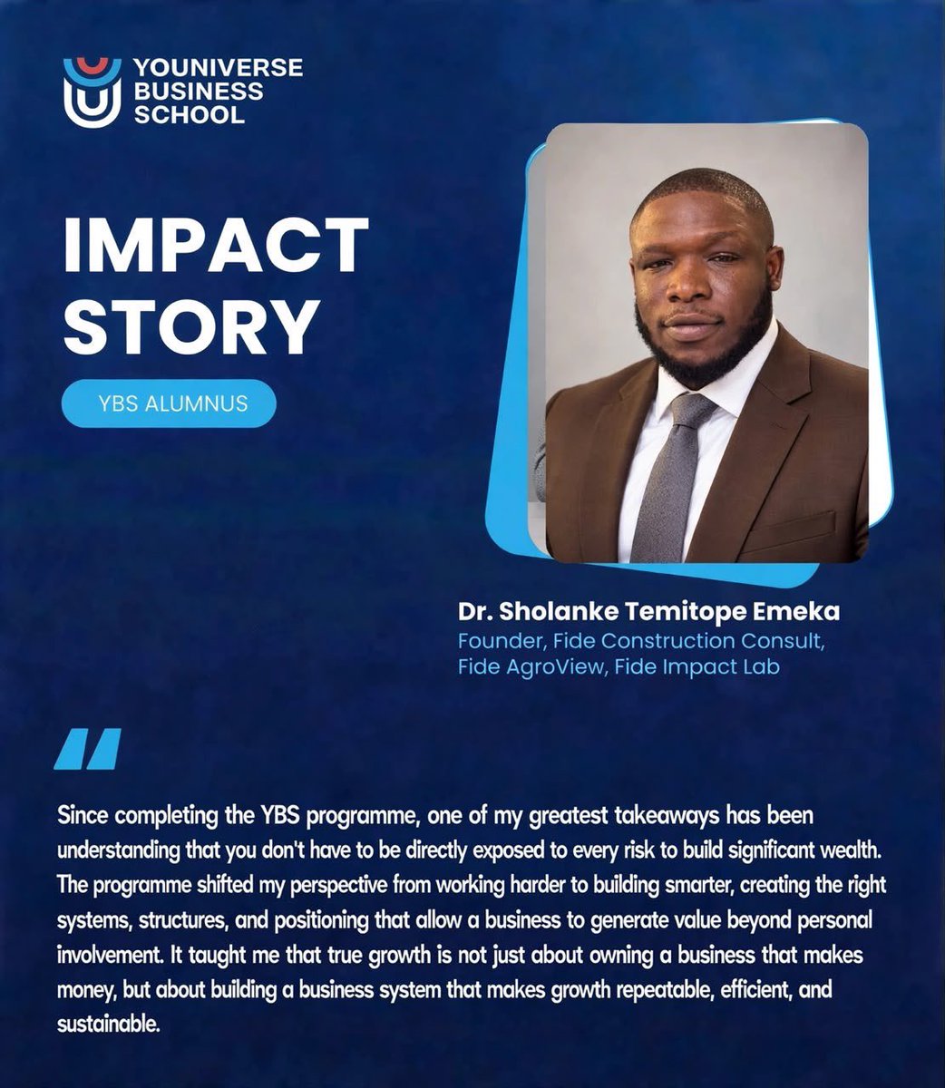 yb_school's tweet photo. Learning. Impact. Opportunities.

Every journey has a story. We’re glad Youniverse Business School is part of this one.

https://t.co/WS4qTTTdSF. https://t.co/1ZprAWcdZd