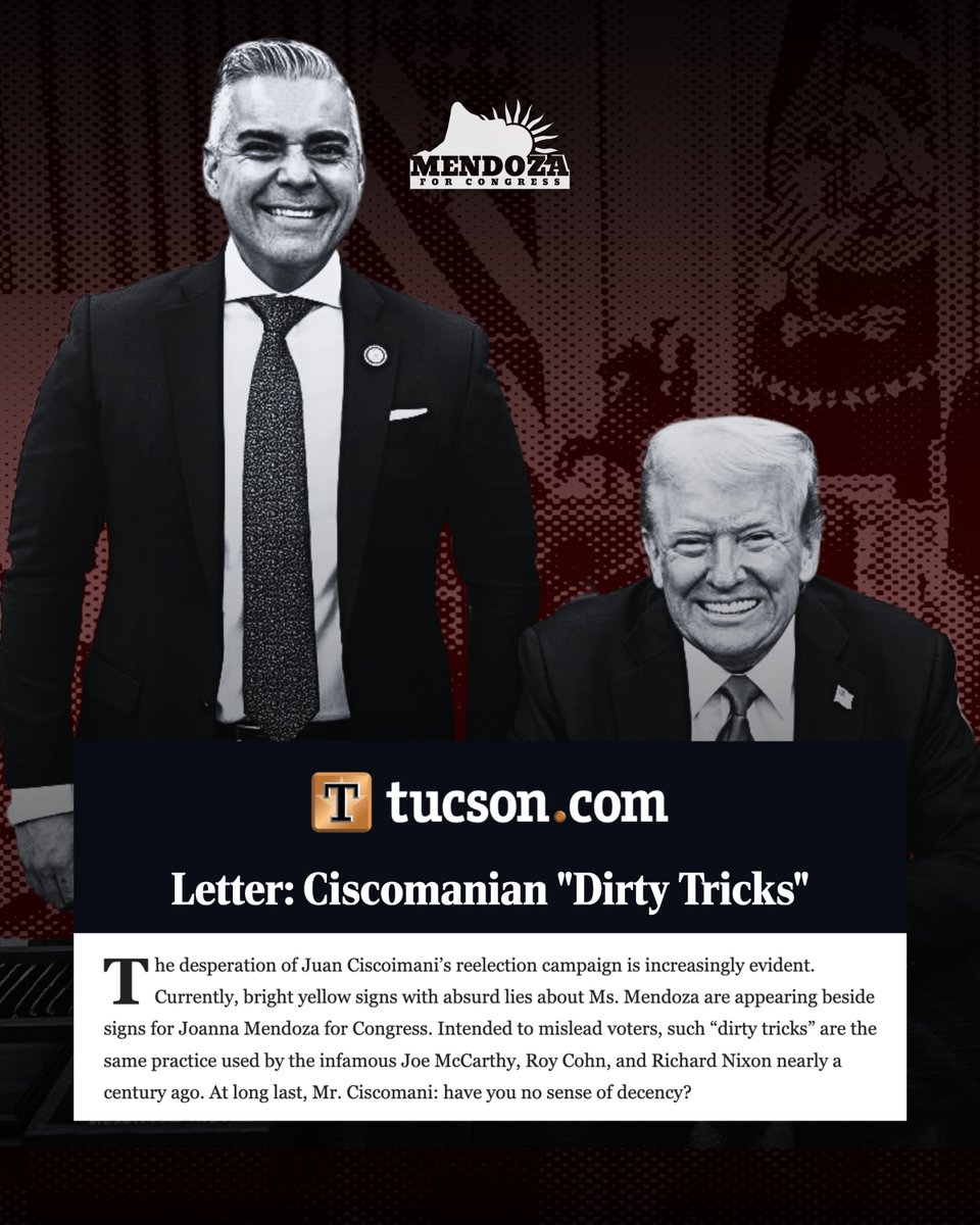 Mendoza4AZ's tweet photo. There's one clear pattern: Juan Ciscomani isn’t leading Southern Arizona, he’s following his party. #AZ06 deserves a representative, not a puppet. https://t.co/EpbMMz422S