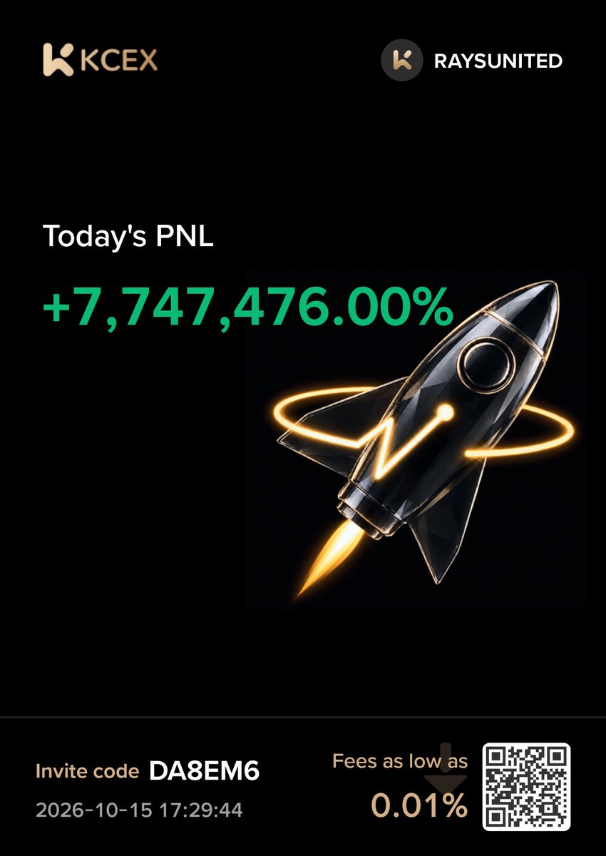 _raysunited's tweet photo. Join me on KCEX and get bonuses worth up to 1,000 USDT! https://t.co/ujuHNGklL9

+7,747,476.00% PROFIT?! INCREDIBLE!!! https://t.co/0TiID9xIUR
