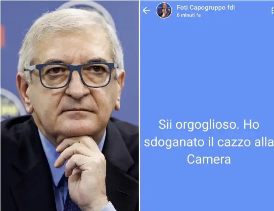 FalangaGiovanna's tweet photo. Il Ministro Fotti...pardon #Foti https://t.co/P02Htyv40V