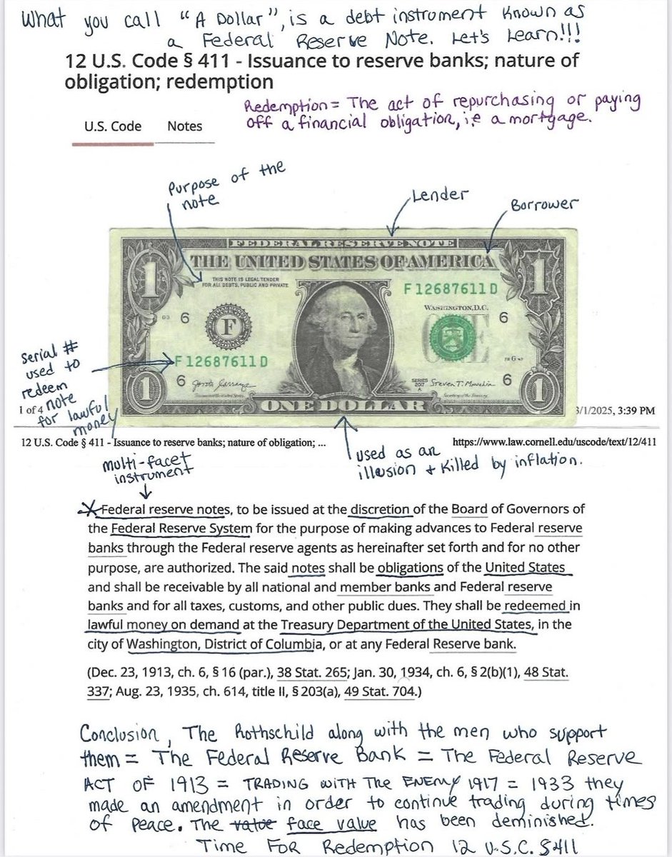 RedpillDrifter's tweet photo. Federal Reserve Note explained

You're welcome https://t.co/dUDMA37ELf