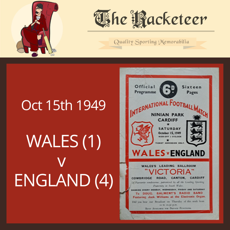 Theracketeer1's tweet photo. #OnThisDay in 1949, and @England were beating @Cymru at #NinianPark
#footballprogrammes #Wales #England
https://t.co/lLZqDhrk2f https://t.co/UB9JPV8UhT