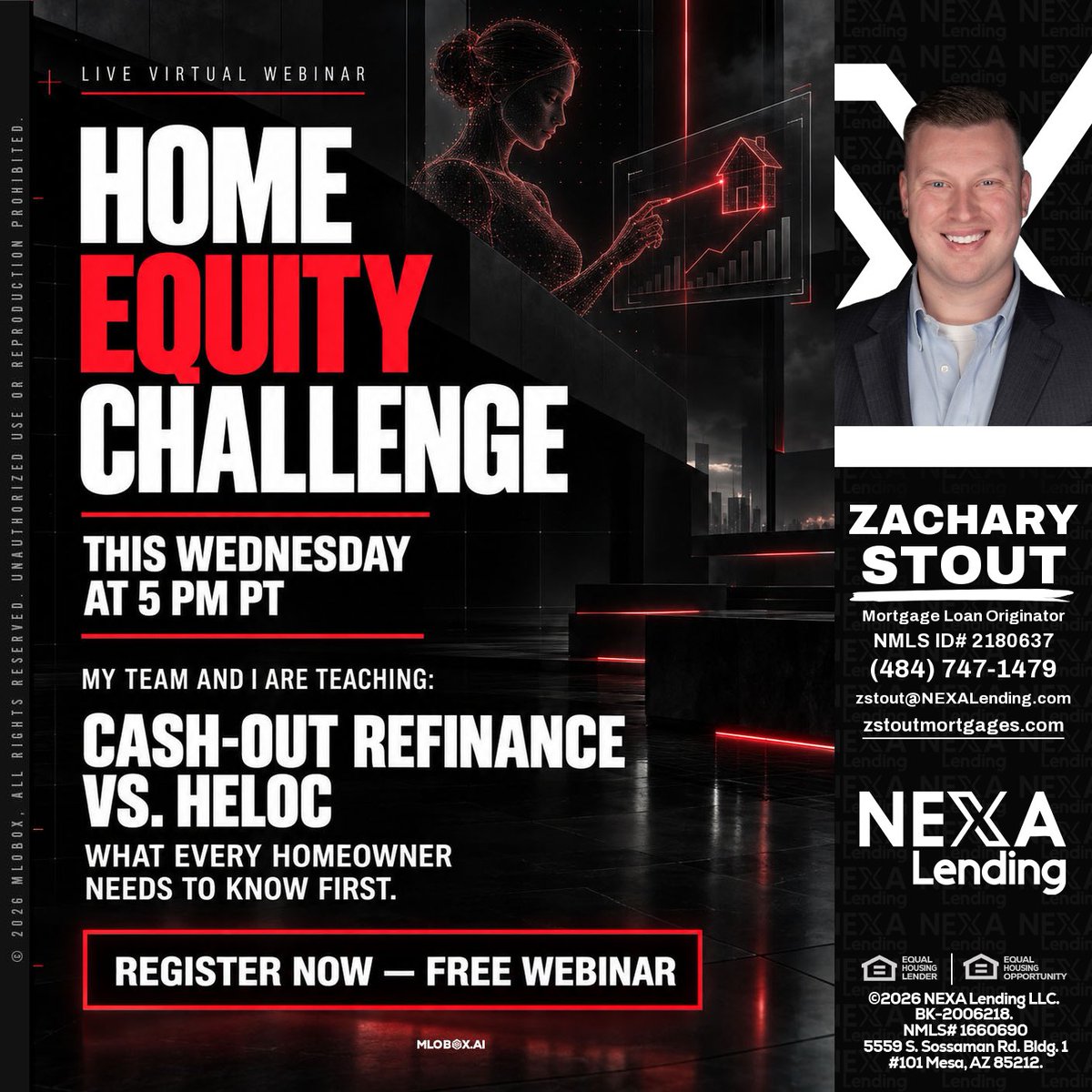 ZStoutNEXA's tweet photo. Unlock your home's potential! Join us this Wednesday at 5 PM PT for our free webinar on cash-out refinance vs. HELOC. 🏡💡 #HomeEquity #Webinar #FinanceTips
📧 zstout@nexalending.com
📞 (484) 747-1479 https://t.co/9WHlsJRmpY