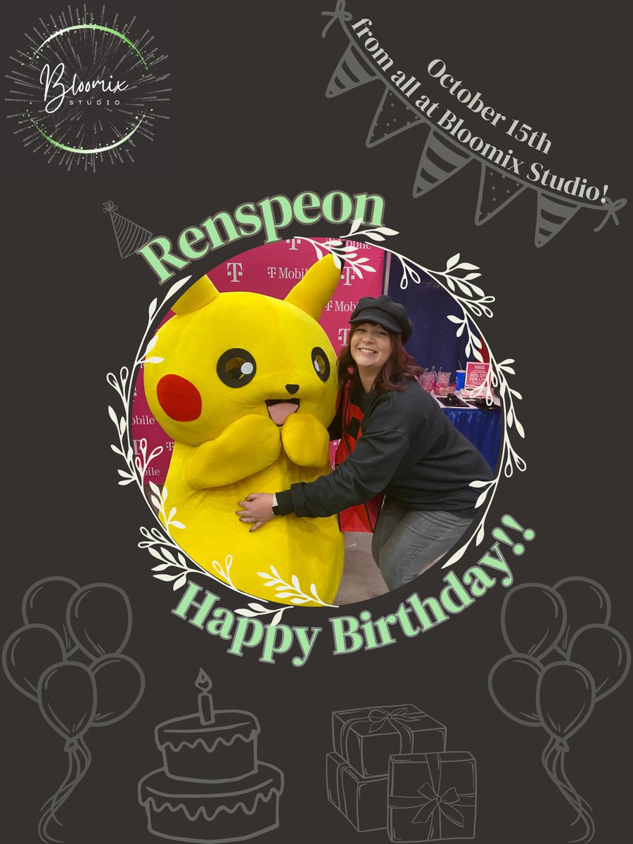 BloomixStudio's tweet photo. Happy Birthday @Renspeon 🎂

We hope you have a wonderful day! 🎈 https://t.co/XfhtlOz9lz