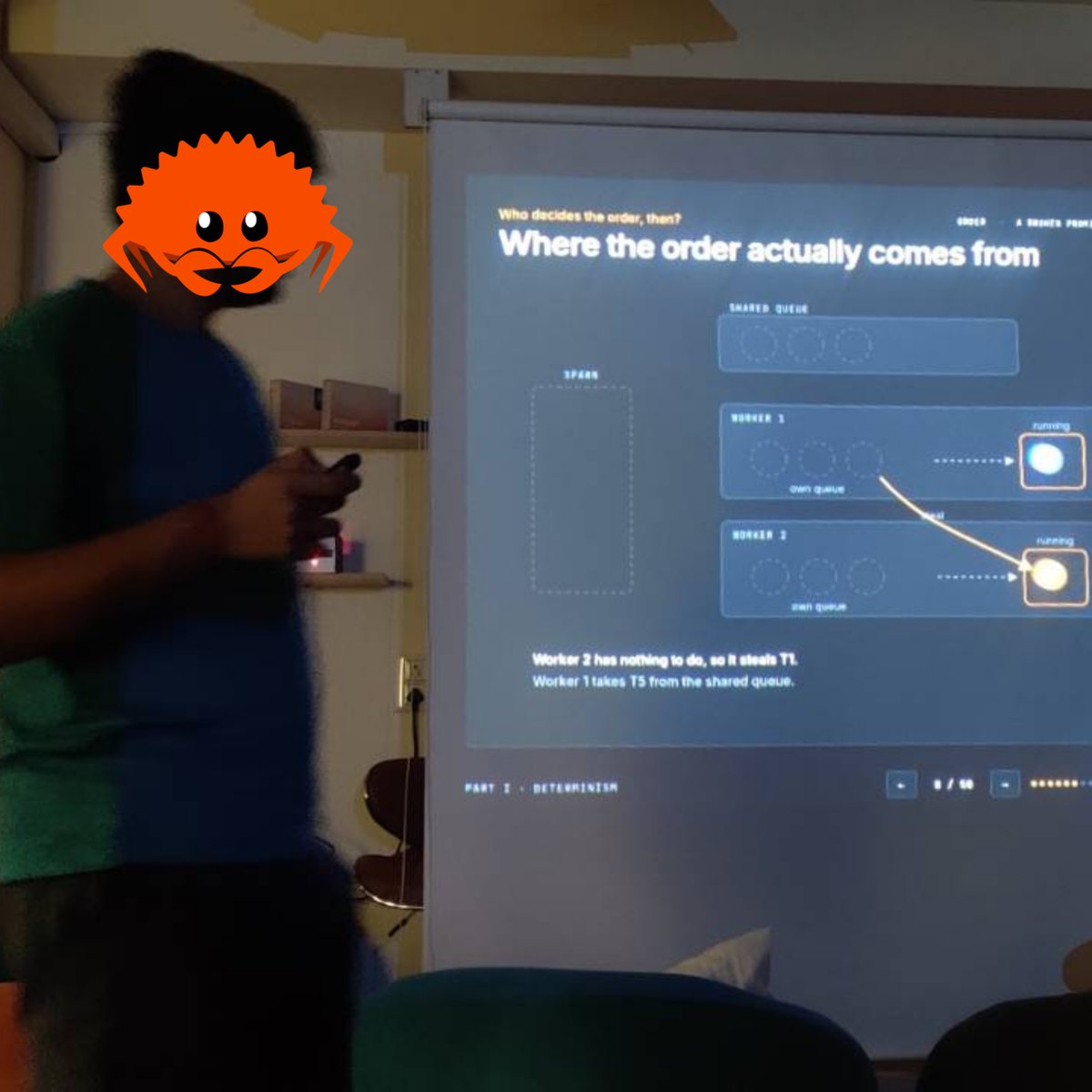 bitshala's tweet photo. Friday lightning talks are back at Bitspace, and #Bitaloo (@shourya742) is the because. They’d stopped for a while, and then he started them up again and somehow got the rest of us to plan our Fridays around them.

Two weeks ago it was deterministic simulation testing. Last week was coherence and the orphan rules in Rust. He’s been deep in AI for quiet a while now, and basically everything he figures out ends up in front of us, which is one of the best deals any of us has ever gotten.

We call them lightning talks, but each one #Bitaloo did, ran more than an hour, so it’s a bit less lightning and a bit more thunderous, and all Bitspace regulars have mutually agreed to call his talks "Thunder Talks" from now on.

It’s been delightful and fun to see this happen. Someone gets curious about something, there’s a room full of people happy to listen, and a couple of hours later a bunch of us understand things we had no idea about the week before. Having a place where this can happen casually is a big part of why we’re here at Bitspace.

The next AI Thunder Talk is tomorrow at 8pm. The start time is the only part we’re sure of, which is why dinner will be getting delivered to Bitspace!