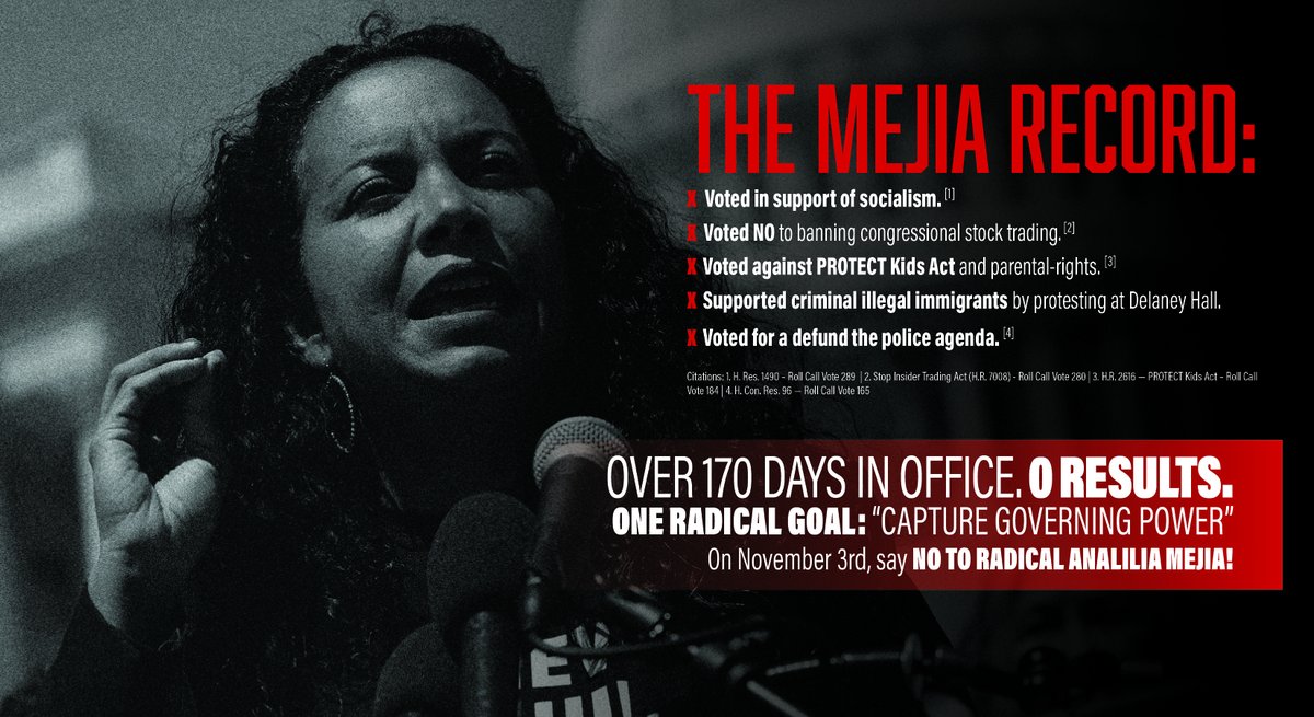 HathawayForNJ11's tweet photo. Over 170 days in Congress. Zero results for New Jersey.

@AnaliliaForNJ has put her radical agenda ahead of the families she was elected to represent. From opposing bipartisan legislation to voting against commonsense protections, her record speaks for itself. https://t.co/v0dGS0k02T