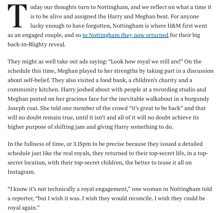 LimitlessSnark's tweet photo. OUCH!!!!!!!! 🥴🥴🥴
by Hilary Rose in The Times today... behind a paywall so I've put the whole article below... ENJOY!!! 🤣🤣🤣🤣🤣 https://t.co/h7jnBDuHUD