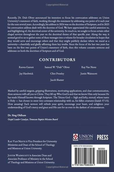 rvannest's tweet photo. The latest Union University Press book is now available! The 1st volume in a new series, sermons expounding UU's doctrinal statement. This is a time for doctrinal clarity and for joyfully proclaiming the truths of the Bible. https://t.co/CpbKhw6EYa