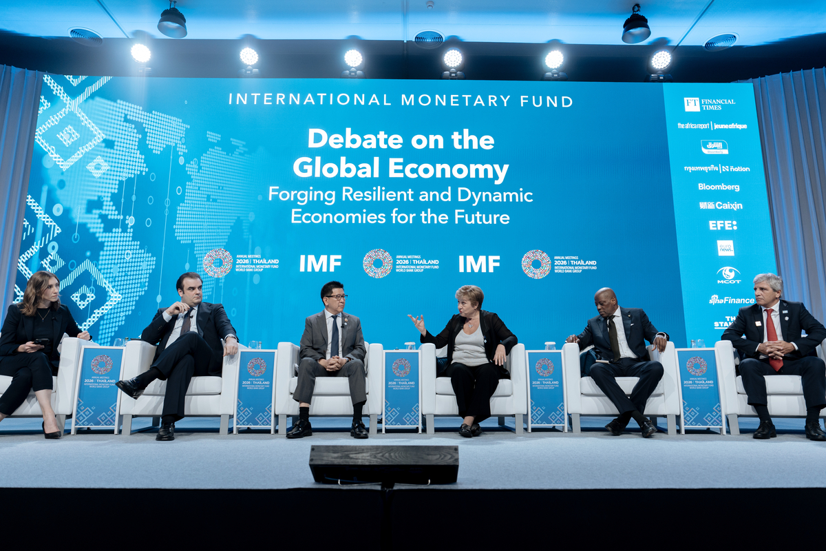 KGeorgieva's tweet photo. Growth has held up better than many expected, but the foundations are becoming more fragile. Excellent discussion with DPM Ekniti Nitithanprapas, FM @Pierrakakis, @olayemicardoso1, &amp; FM @LuisCaputoAR on what’s next: rebuild buffers, reduce debt &amp; get our economic house in order. https://t.co/gH3ETi2Cpo