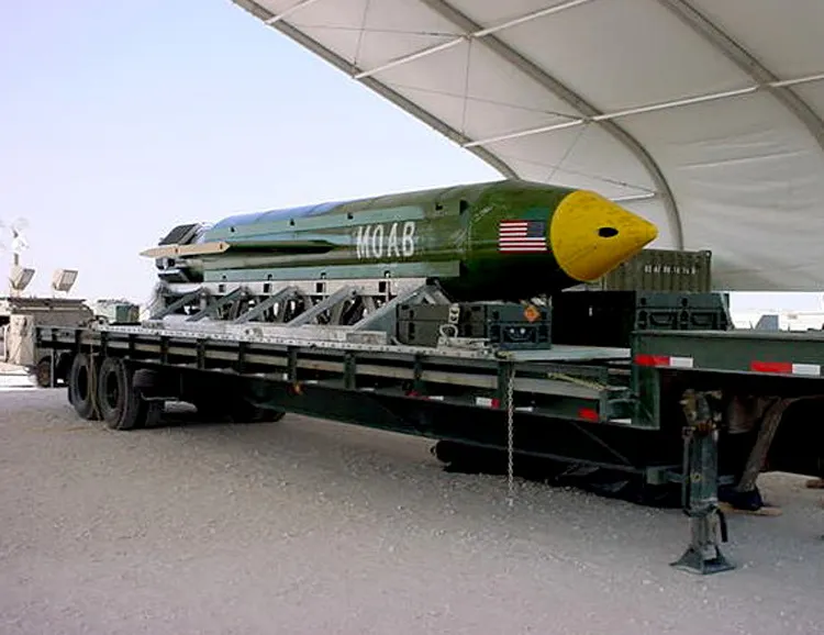 AJEnglish's tweet photo. The US has formed plans to hit Iran with the largest non-nuclear bomb in its arsenal on Iran’s infrastructure and nuclear sites if President Trump renews combat operations.

Here’s what we know about the bomb nicknamed the “mother of all bombs.” https://t.co/XVZLzAtZZ6 https://t.co/j4mFXRFAlm