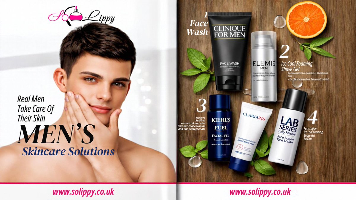 So_Lippy's tweet photo. Men take care of their skin
Upgrade your routine with #Clinique #Elemis Kiehl’s &amp; Lab Series — curated for results. 

#ShopNow  👉 https://t.co/zFM5Gq1S8W

#solippy #MensSkincare #SkincareRoutine #MensBeauty #epsom #surrey #beauty #onlineshop https://t.co/1N7wJKvO53