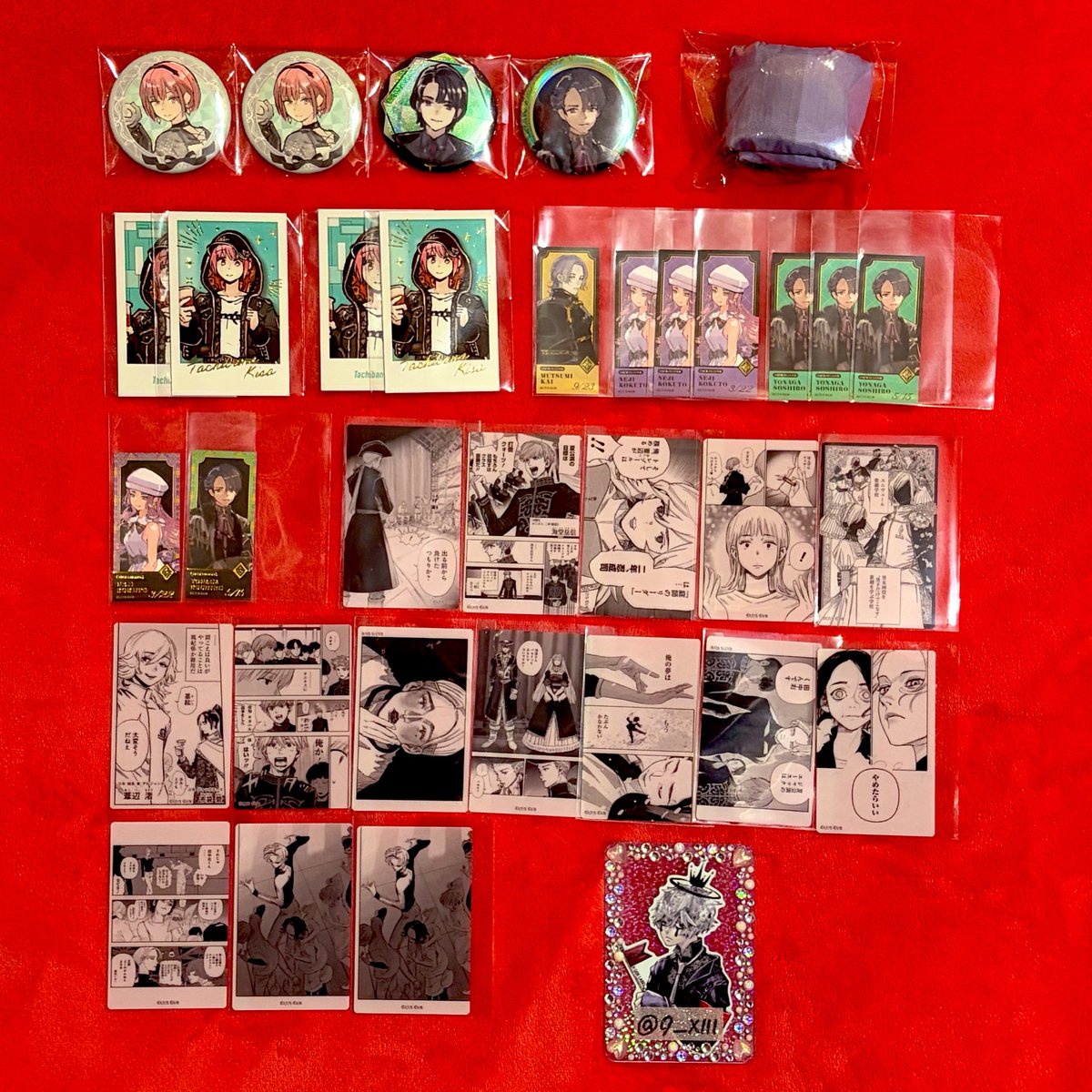 9___xlll's tweet photo. 【交換】ジャックジャンヌ
PUPPET  PARSLEY  DUCKWEED

譲:1.2(エコバッグ:夏公演)
求:①>⑦優先(⑥⑦友人分)>クリアしおり立花×1>原作絵高科or定価+送料

10/23.24現地or別日都内
譲渡:現地以外郵送.纏めて優先の場合あり

郵送:ツイフィ必読
現地:ツイフィ未読

お気軽にお声がけください🥀 https://t.co/na7c0yYEFg