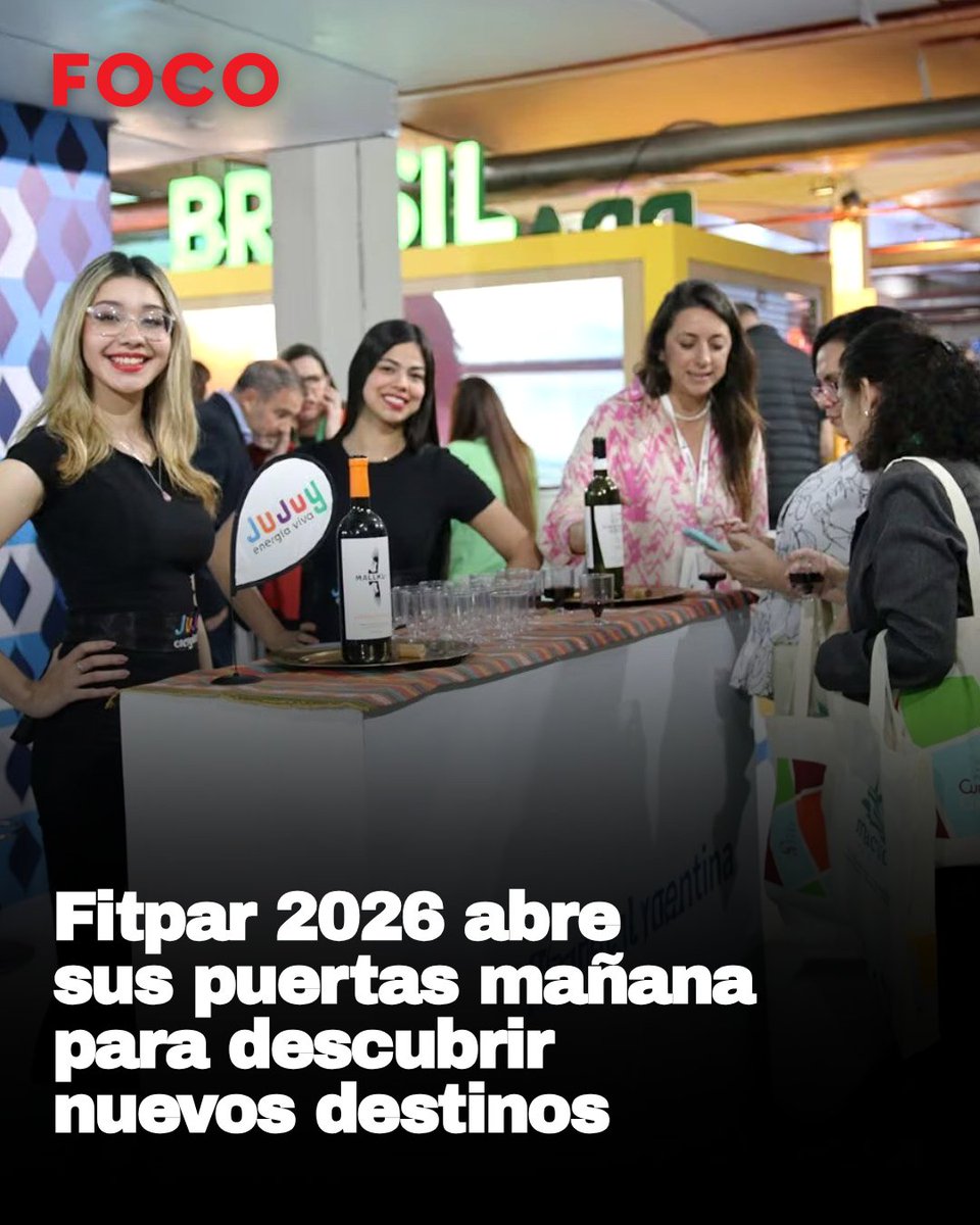 RevistaFocoPy's tweet photo. #savethedate ✈️ 🏖️
La Feria Internacional de Turismo del Paraguay (Fitpar) celebrará su 21.ª edición, del 16 al 18 de octubre, en el Centro de Convenciones Mariscal. 

📲 https://t.co/pFn0jnk4Yo https://t.co/laZo0V4nWy