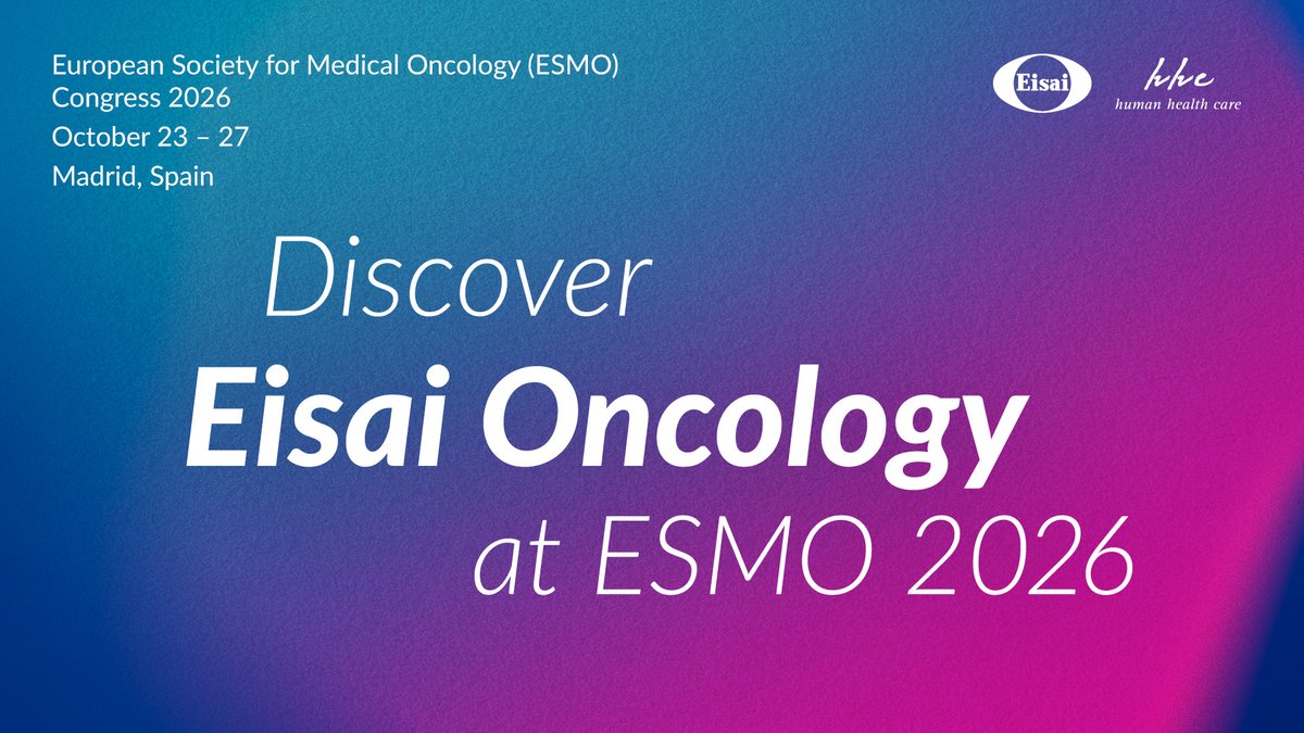 Eisai US ESMO 2026 slide: At #ESMO26 in Madrid, we will share new