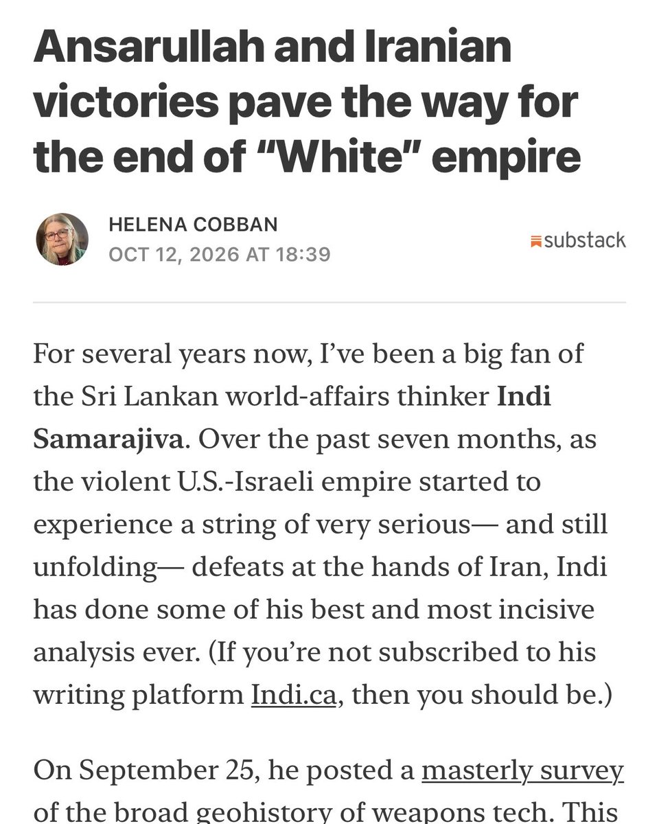 JustWorldEd's tweet photo. In her latest analysis, JWE President @helenacobban explores shifting geopolitical dynamics and how technological shifts in West Asia are challenging traditional power structures.
Read the full piece on Substack: https://t.co/WbkXyEKZ0J https://t.co/YgdklK5S63