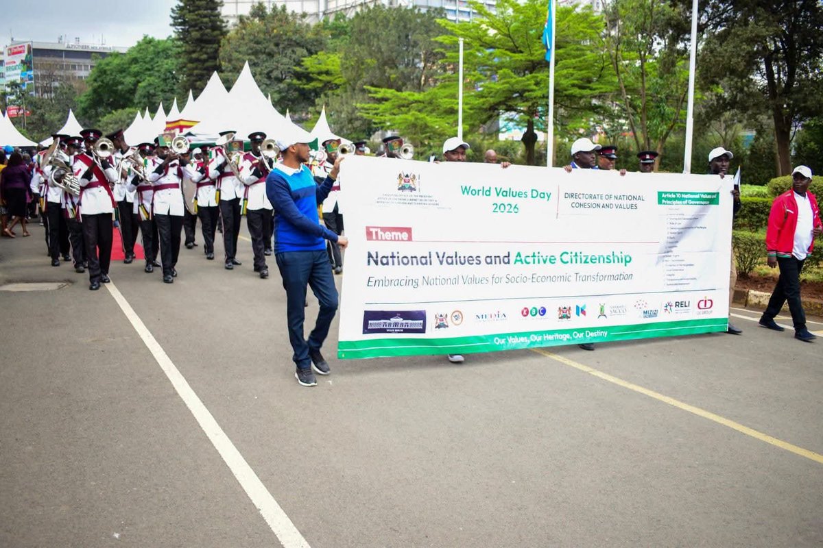 CabinetAffairsK's tweet photo. Today, we commemorated #WorldValuesDay2026 at Kenya Railways Headquarters under the theme “National Values and Active Citizenship.” https://t.co/AsCQpKz9VM