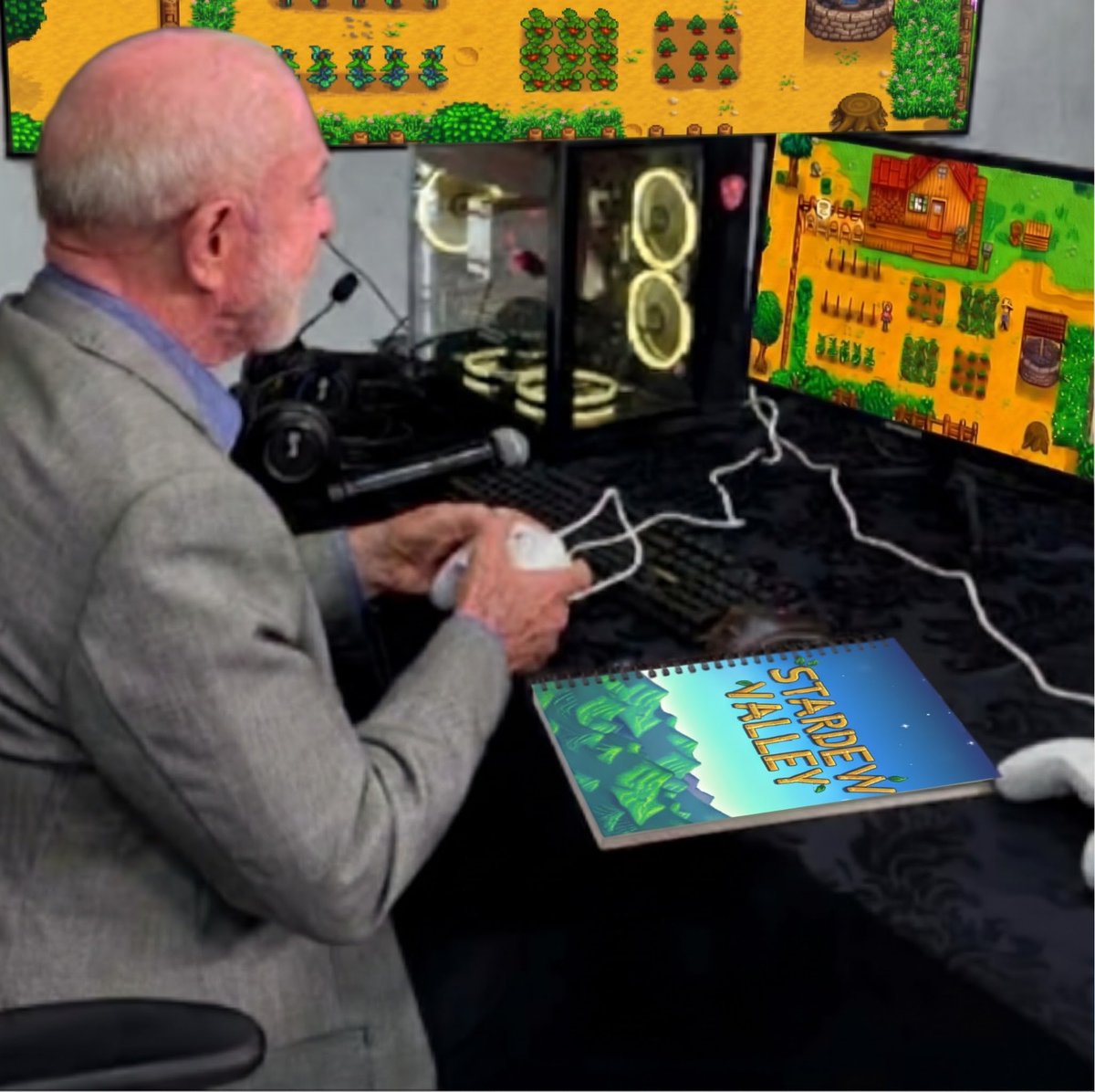heroinadolixo's tweet photo. lula jogando stardew valley https://t.co/Y8TYdkxAuy