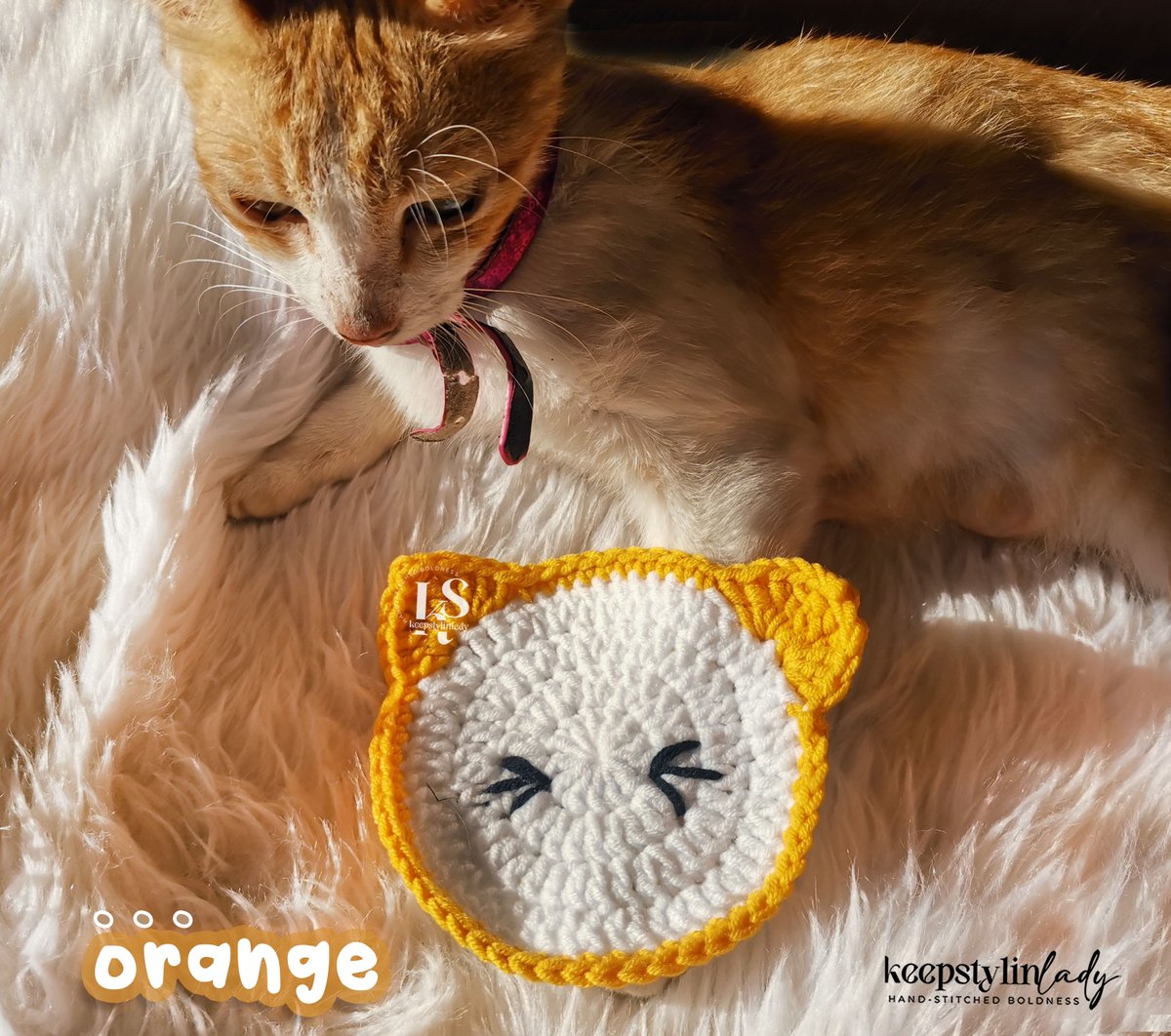 keepstylinlady's tweet photo. catalogue 1.1; Crochet Cat Coaster by
@keepstylinlady 

Here is another version that features specific breed colors :)). Feel free to request your own color! <33

shopee link: https://t.co/9ykldNWjXt 

#KSLady #keepstylinlady #crochet https://t.co/922r57VHe4