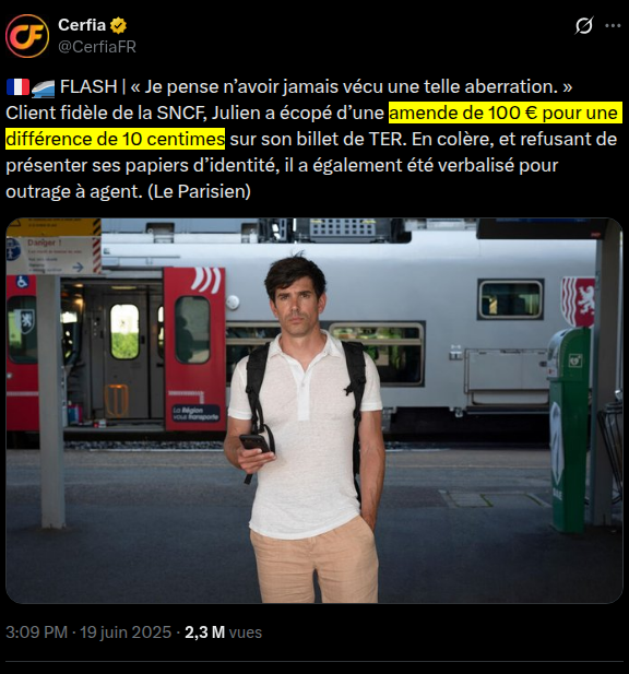 ZeMedConf's tweet photo. 🔴 FLASH | La @SNCFVoyageurs se fout ouvertement de nous tous. https://t.co/fvFOmF4GK5