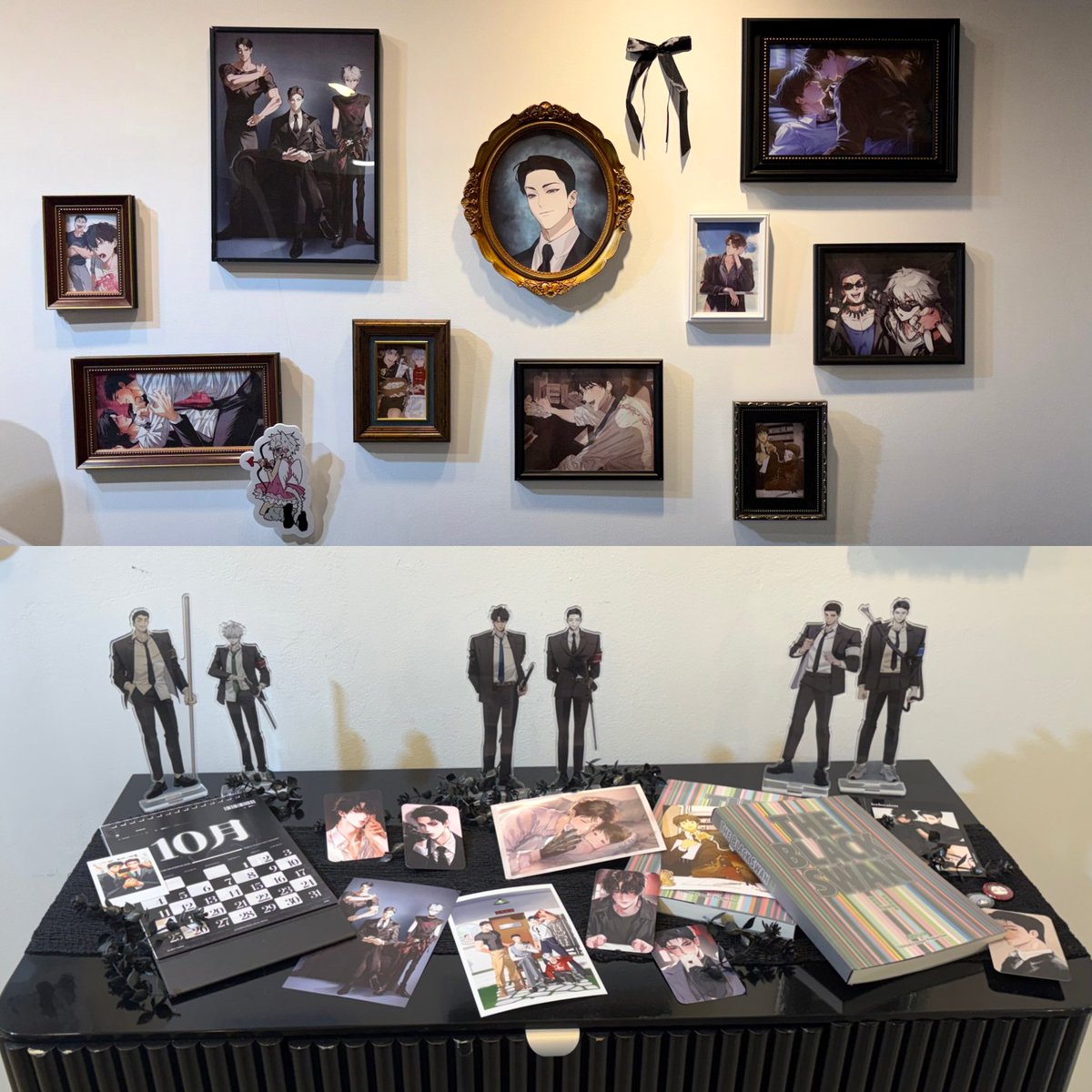 xndksis_0125's tweet photo. #LHM_SWEET_HOME #BLACK_SWAN_EXHIBITION 
#위대한_신_이화를_찬양하라 

액자가 엄청 많앗는데 매님이 중앙에 잇는게 역시 매님집 답다는 느낌.. 하지만 제일 눈에 띄엇던건 큐피드 홒ㅋㅋㅋㅋ 흔들거려서 더 귀여웟다😻 https://t.co/1SfaQTNC3b