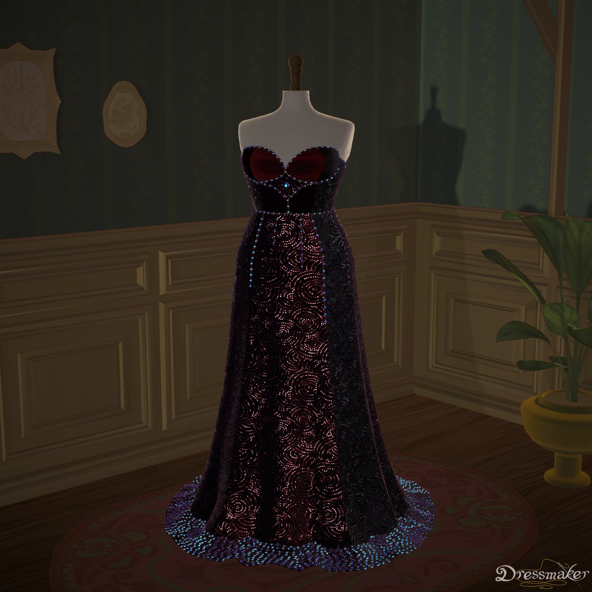 _salsa_sa's tweet photo. The contrast between blue and red remind me of Mydeimos #dressmaker https://t.co/9QpSLxFmsd