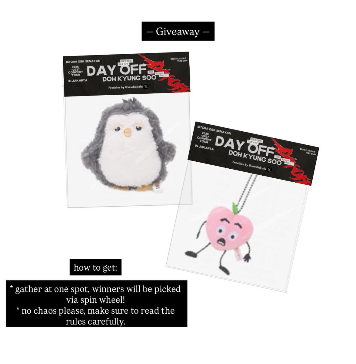 sevdiakala's tweet photo. FREEBIES DAYOFF KYUNGSOO IN JAKARTA 🐧
freebies by @sevdiakala 

📍 Istora Senayan, Jakarta
📅 21–22 November

𐙚 open for trade!
𐙚 limited quantity, so grab yours while you can!

how to get one:
 say hi to me!
 follow, retweet, and like this post 

see you there, dandanies! 🩵 https://t.co/JRWFcJtrVr