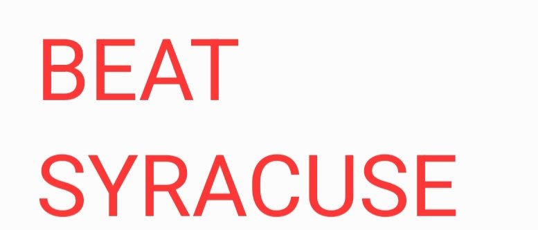 BringBrohmHome's tweet photo. BEAT!
SYRACUSE!
TAKE!
THE!
ACC!
AND!
BEYOND!
#BeatSyracuse #TakeTheAccAndBeyond https://t.co/vBMirEbDeO