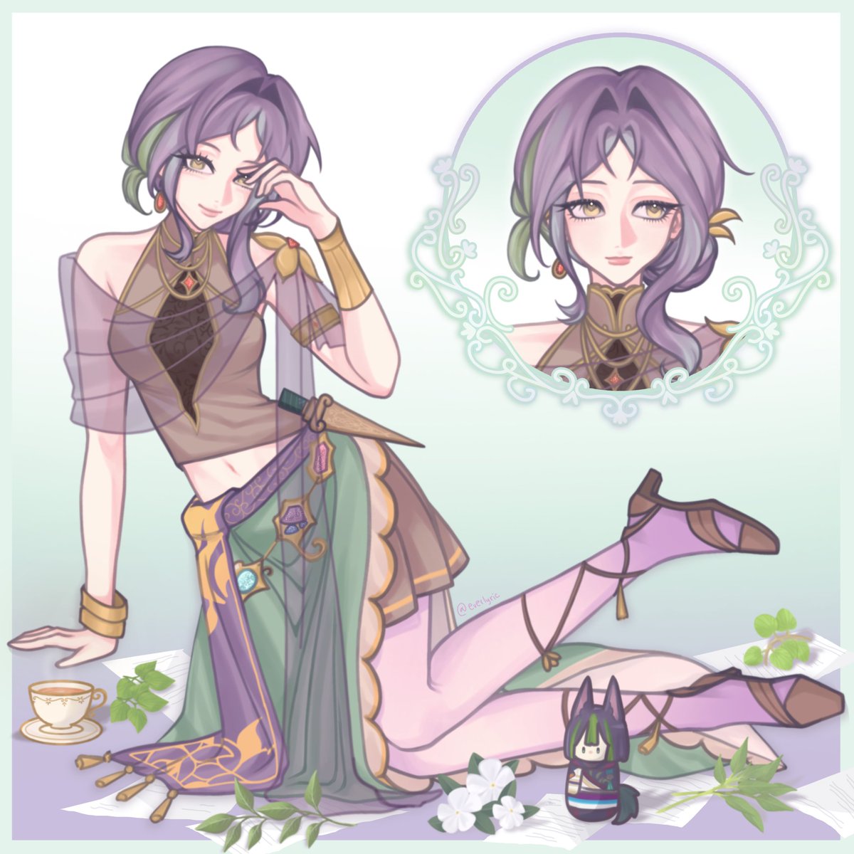 nonactua's tweet photo. ༯ lady and her companions https://t.co/PqzQwyRgwp