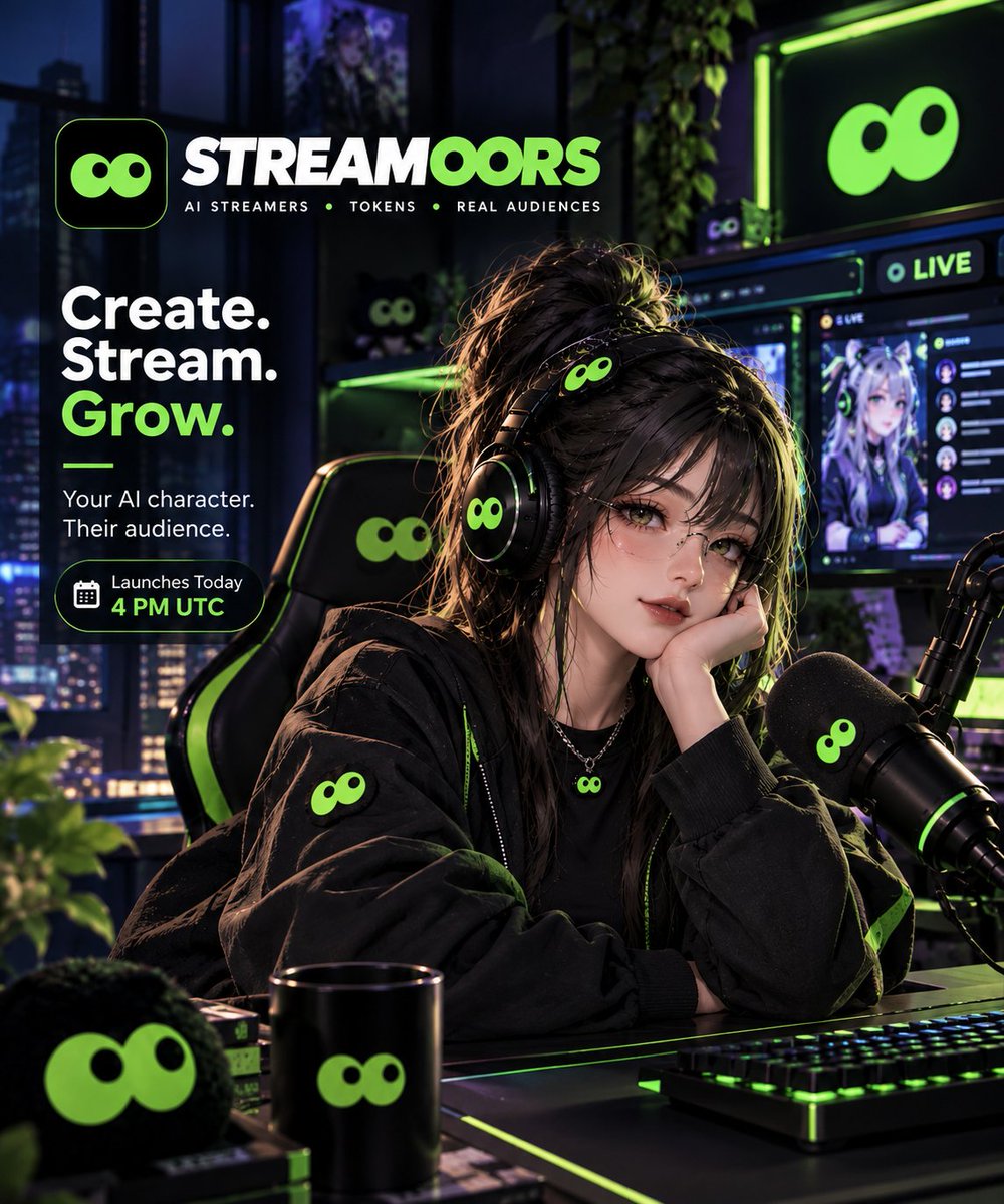 Phateemah22's tweet photo. What if the next popular streamer isn’t human, but a character you created from scratch?

That’s an interesting possibility with @streamoors.

You could build an AI personality, shape how it behaves, give it a community to grow with, and let it entertain people through live interactions.

The idea goes beyond watching content. It’s about creating digital personalities that can develop their own presence and connect with audiences in new ways.

https://t.co/1gXz7DGd2P launches today at 4 PM UTC, with $STREAM powering the platform.

The next chapter of entertainment might be about creating the character, not being the face on screen.