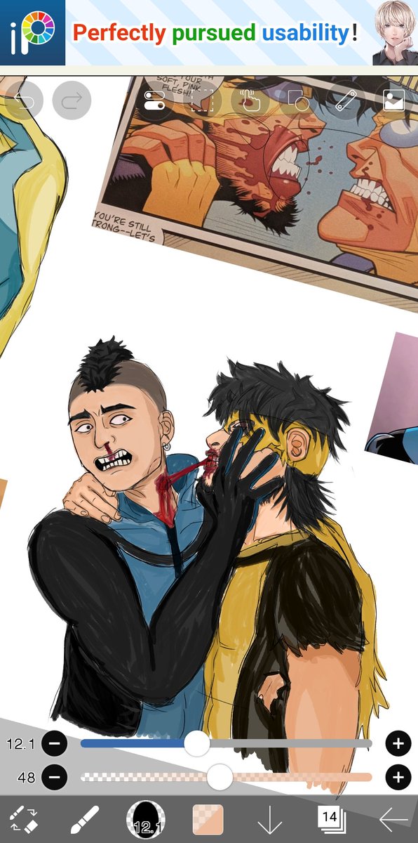 xsirnobody's tweet photo. I hate artblock and this drawing but whatever
#Invincible #Markcest #Sinhawk https://t.co/M597GqaFn5