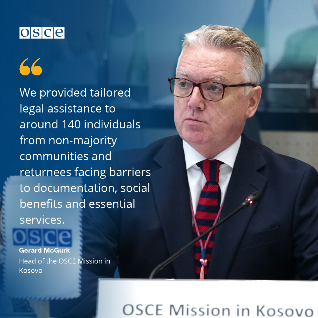 OSCE's tweet photo. Head of the @OSCEKosovo Gerard McGurk addressed the OSCE Permanent Council in Vienna today, highlighting the Mission's impact on the ground. https://t.co/EDfGiEA1pO