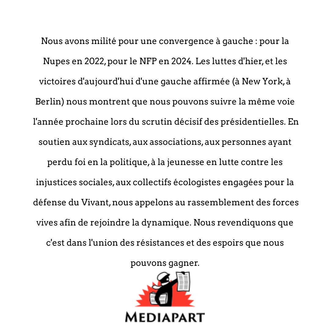 SocAvecJLM2027's tweet photo. Tribune - Pour que la gauche gagne en 2027
À l’approche de l’élection présidentielle 2027, nous, militantes et militants du parti socialiste, des écologistes ou progressistes appelons à dépasser les divisions et à se rassembler autour de la candidature de Jean-Luc Mélenchon. https://t.co/LRMNFD64IE