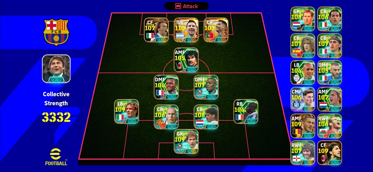 _1CH1G0AT's tweet photo. Post your efootball squad and let's rate it👇
Here's mine

#eFootball #イーフト #eFootball2027 https://t.co/OIvxEbemhw