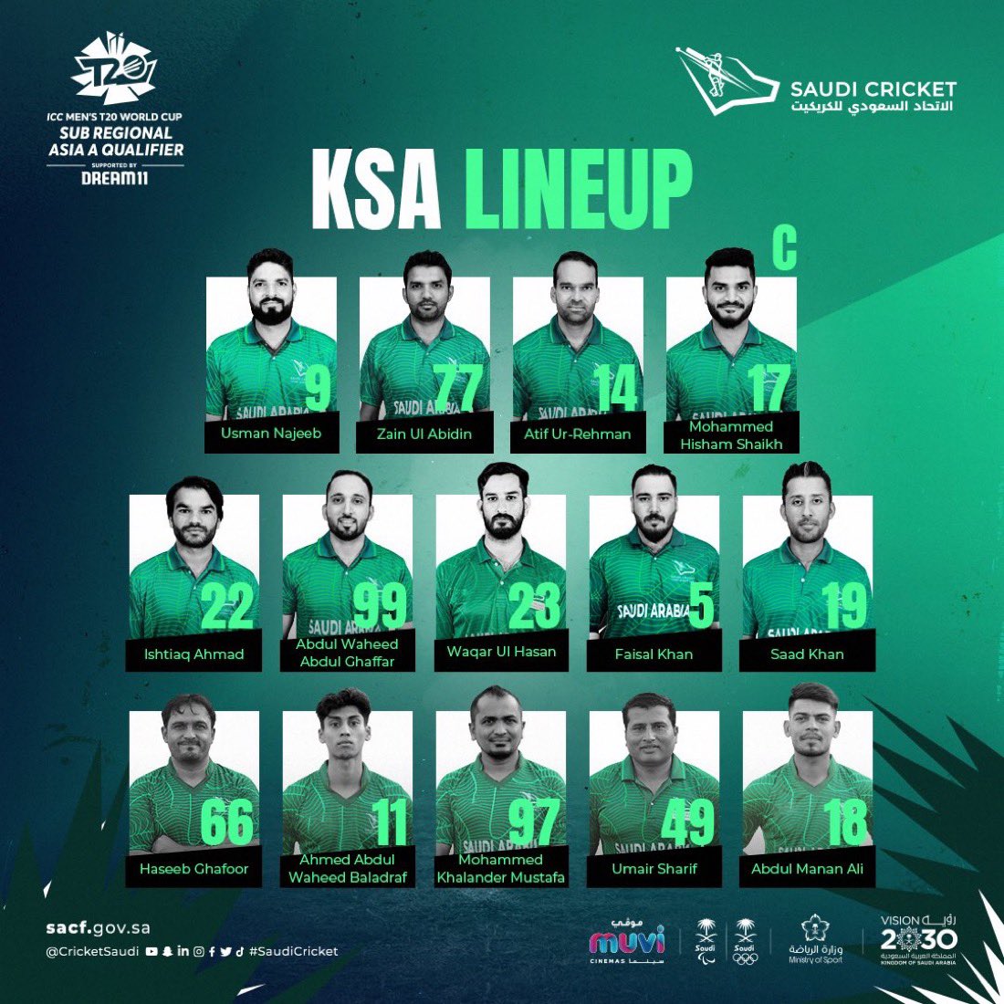 _oxox39's tweet photo. الف مبروك للمنتخب السعودي لـ الكريكت
تتويجه بـ لقب التصفيات الآسيوية الفرعية

المنتخب السعودي من افضل المنتخبات في القاره
ويضم نخبه من اللاعبين المميزين في مجال اللعبه
ابرزهم، "فيصل خان و اشتياق احمد و زين العابدين"

.
.

يستاهلون الفرحه عيال المملكه🏆👏🏻 https://t.co/MsyxlLqPBk