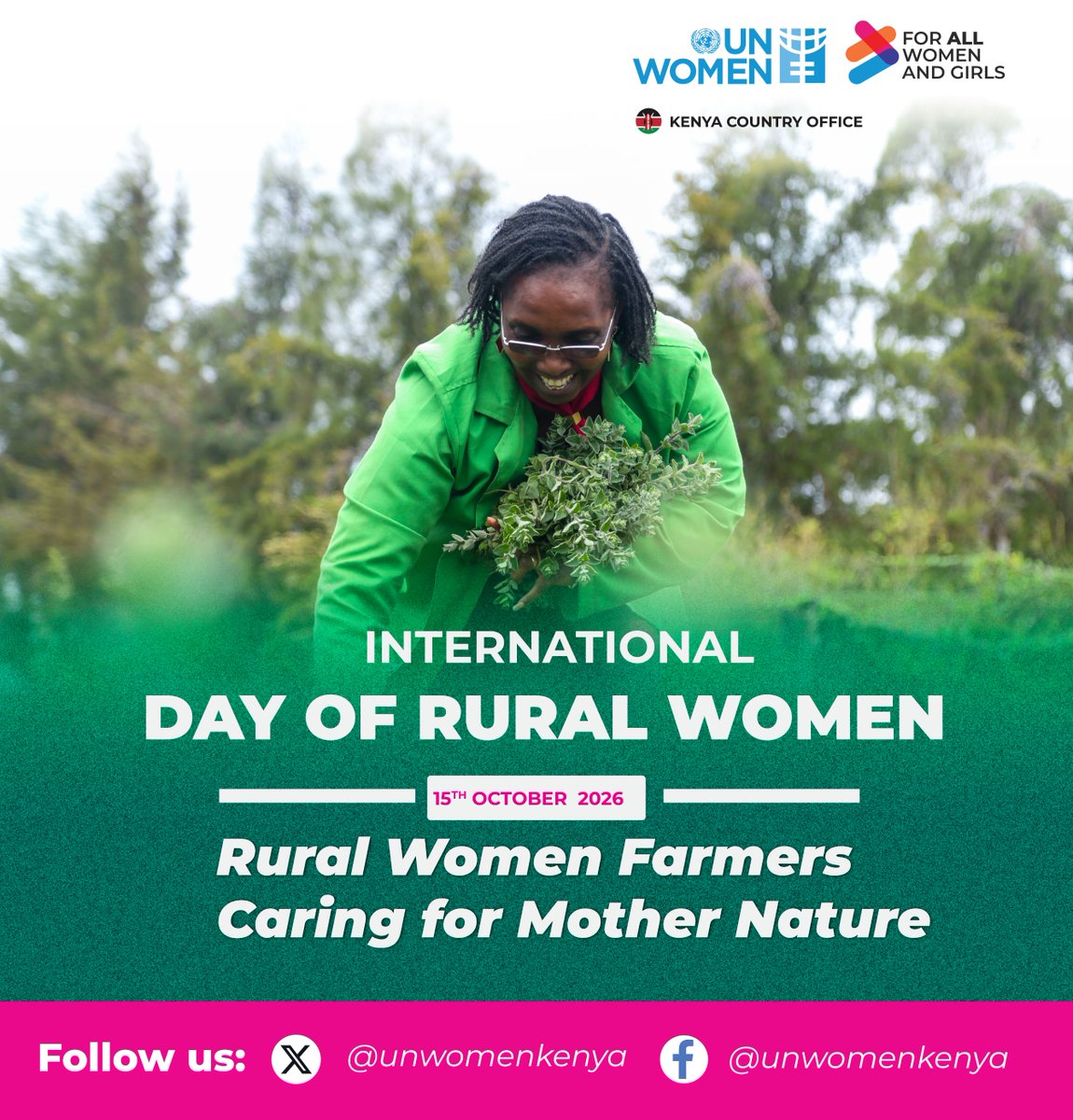 unwomenkenya's tweet photo. When rural women thrive, communities thrive.

Feeding families ✅
Safeguarding biodiversity ✅
Building climate resilience ✅

Rural women are leading the way toward a more sustainable future. 🙌

#RuralWomenDay
#WomenFarmers
#InternationalDayOfRuralWomen

https://t.co/B0wpHY32HH https://t.co/72ilTt9eVg