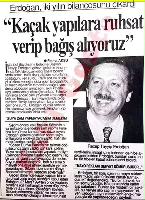 avtubatorunn's tweet photo. Ekrem Başkan duruşmada bu haberi ve başkaca haberleri gösterdi, “Kendi yaptığı ne varsa bana yüklüyor” dedi.

Bu haberdeki durum, İBB dosyasında “rüşvet almak” olarak değerlendiriliyor. Üstelik haberdeki gibi kaçak yapılar için de değil; kreş, yurt gibi kamu hizmetleri için alındığı iddia edilen bağışlar.