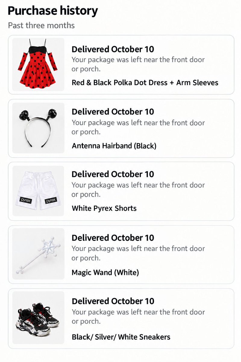 muskie_07's tweet photo. i hope whoever stole my amazon package was also planning to be Lady bug taetae for halloween. https://t.co/aAaNtFYxYZ